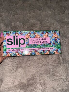 slip Sagittarius Zodiac Pure Silk Sleep Mask - Pink & Floral